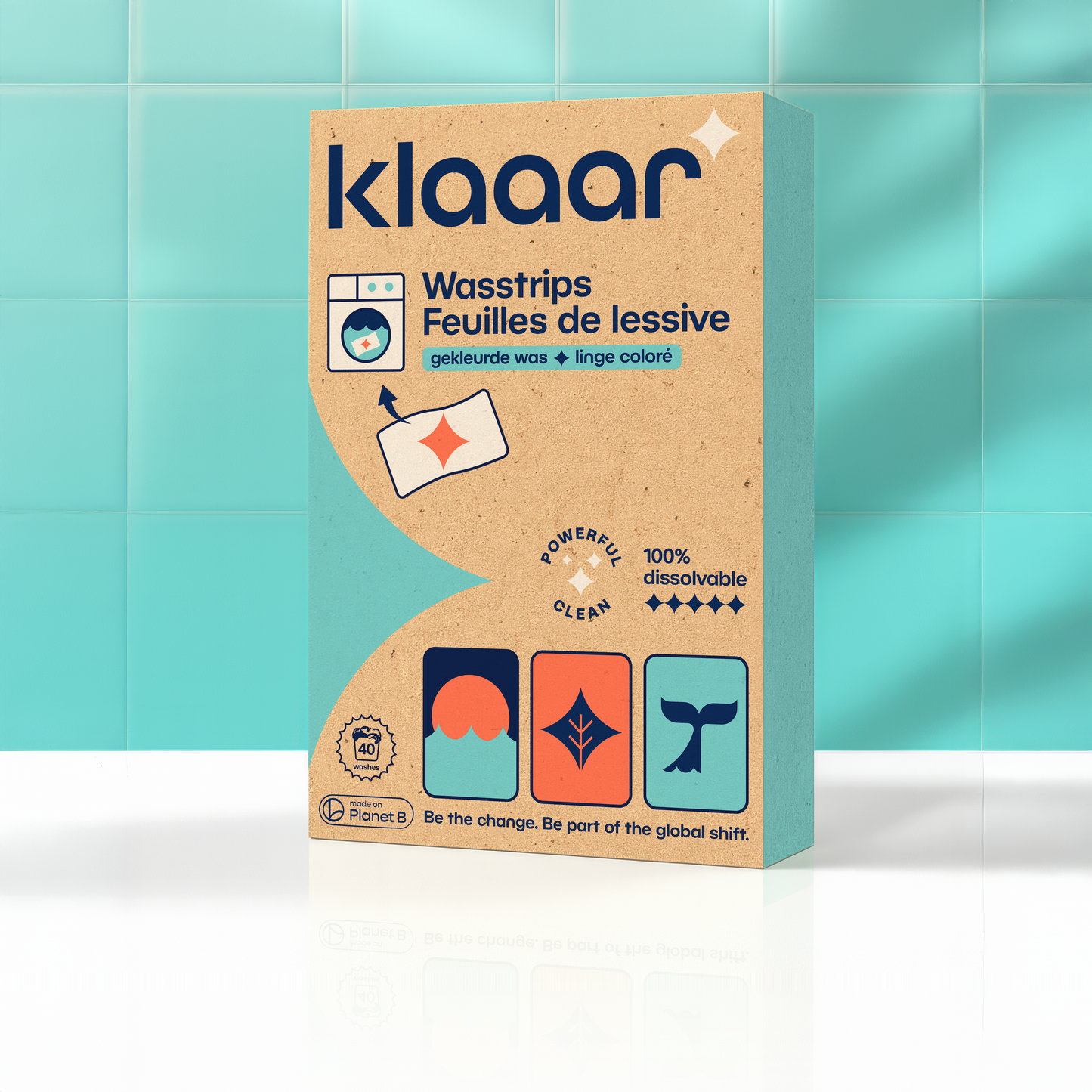 KLAAAR wasstrips voor gekleurde was (40 wasbeurten)